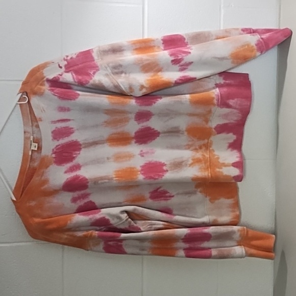 Colorful Tie-Dye Boxy Soft Sweatshirt Boatneck Large - Picture 10 of 10